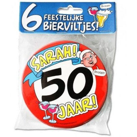 Paper Dreams Biermatten Sarah 50 Jahre | 6 Stück Paper Dreams Biermatten Sarah 50 Jahre | 6 Stück