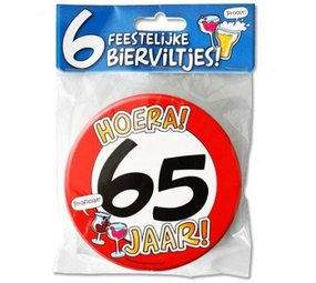 Beer mats 65 years 6 pieces Beer mats 65 years 6 pieces