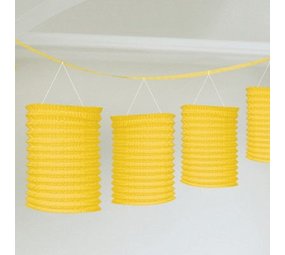 Guirlande avec 8 lanternes jaunes