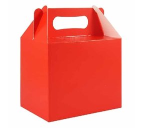 Boîte de fête rouge 15x9,5x12cm | par unité