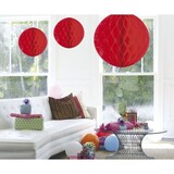 Ballon de nid d'abeille maxi rouge | 50cm