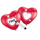 Folat Ballon schrijfbaar hartvorm rood | 6 stuks Folat Ballon schrijfbaar hartvorm rood | 6 stuks