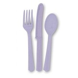 Unique Party Cutlery Lavender - Lila 18 -piece