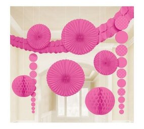 Decoratie set donkerroze 9-delig Decoratie set donkerroze 9-delig