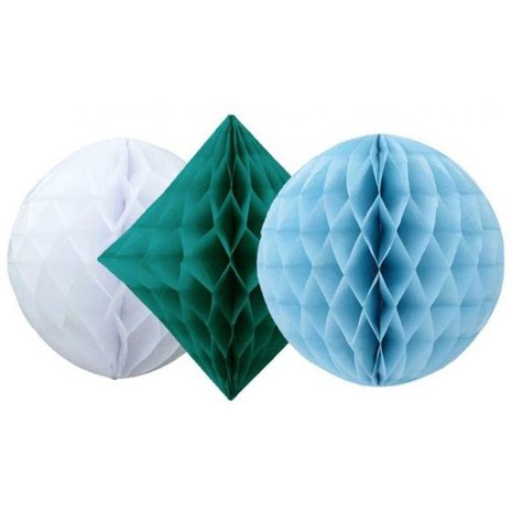 Honeycomb set petrol - fresh | 3 stuks Honeycomb set petrol - fresh | 3 stuks