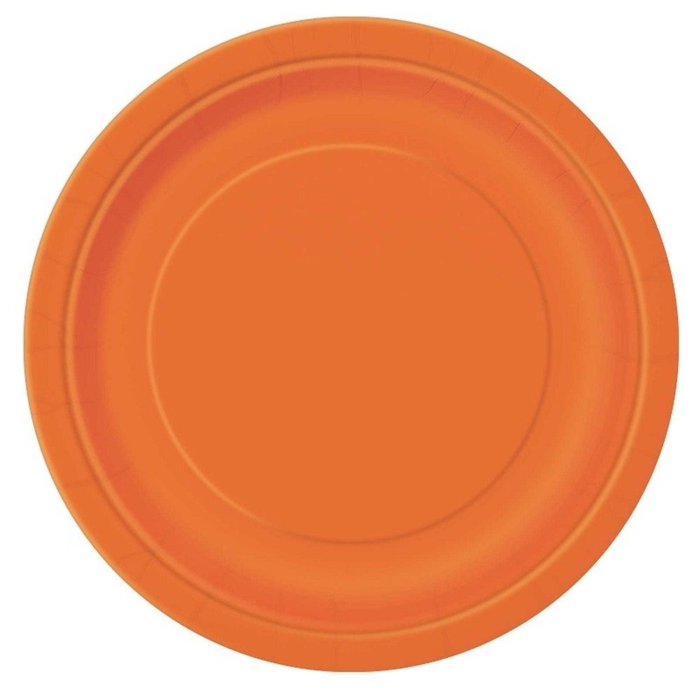 Unique Party Bord oranje 23cm | 16 stuks Unique Party Bord oranje 23cm | 16 stuks