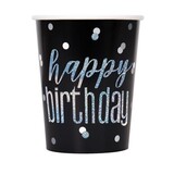 Tasse Glanz alles Gute zum Geburtstag schwarz 8 Stücke