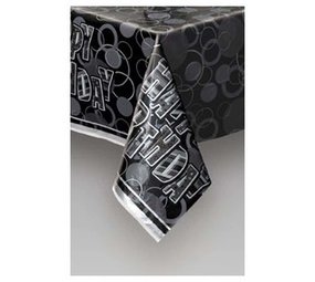 Nappe glitz joyeux anniversaire noir Nappe glitz joyeux anniversaire noir