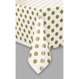 Tablecloth white with golden dots 137 x 274 cm Tablecloth white with golden dots 137 x 274 cm