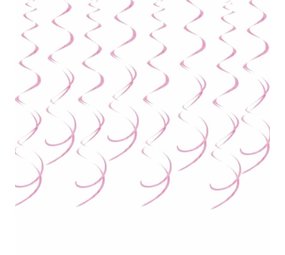 Decoratie Unique swirl lovely pink 65 cm | 8 stuks Decoratie Unique swirl lovely pink 65 cm | 8 stuks