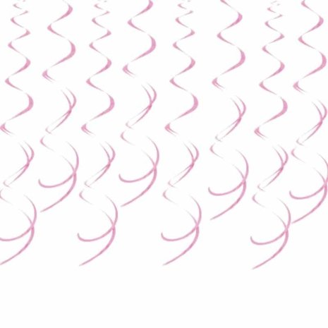 Decoratie Unique swirl lovely pink 65 cm | 8 stuks Decoratie Unique swirl lovely pink 65 cm | 8 stuks