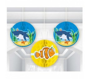 Boule de nid d'abeille Mer Buddies 3 pièces Boule de nid d'abeille Mer Buddies 3 pièces