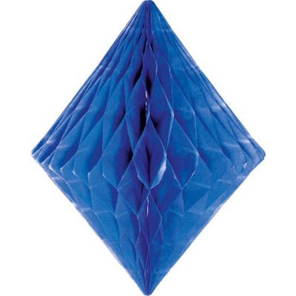 Diamant en nid d'abeille bleu 30cm