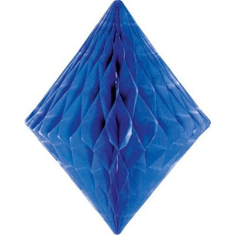 Diamant en nid d'abeille bleu 30cm