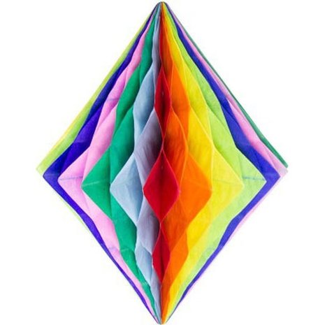 Folat Honeycomb Diamond Multi colors 30cm Folat Honeycomb Diamond Multi colors 30cm