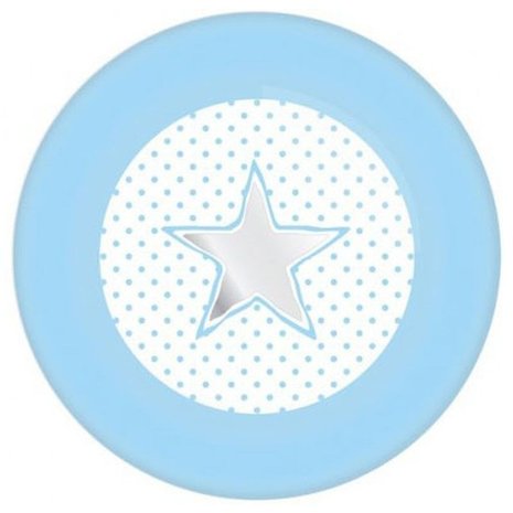 Bord jongen met ster 18cm | 8 stuks