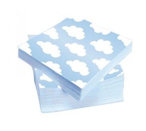 Napkin boy with clouds 20 pieces