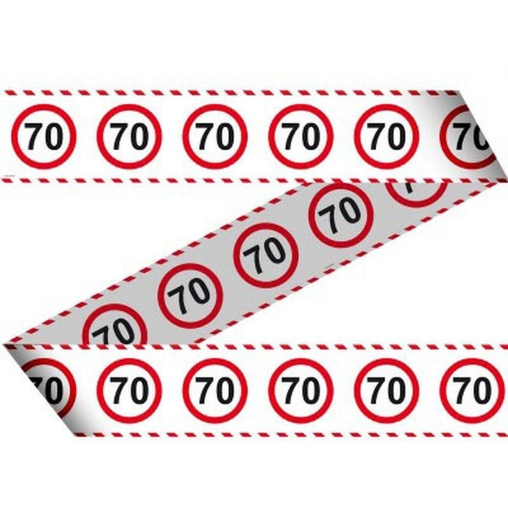 Afzetlint Verkeersbord 70 jaar Afzetlint Verkeersbord 70 jaar