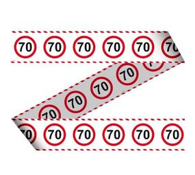 Afzetlint Verkeersbord 70 jaar Afzetlint Verkeersbord 70 jaar