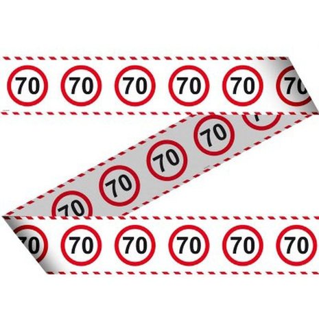 Afzetlint Verkeersbord 70 jaar Afzetlint Verkeersbord 70 jaar