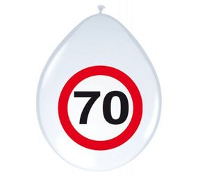 Balloons 70 years of traffic sign 30cm | 8 pieces