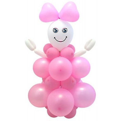 Ballon set bébé fille le faire vous-même