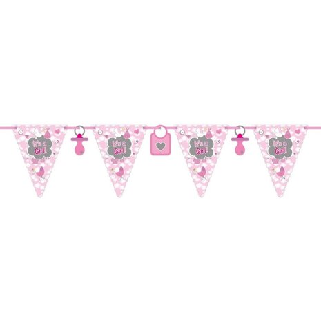 Folat Vlaggenlijn It's a Girl! | 6 meter Folat Vlaggenlijn It's a Girl! | 6 meter