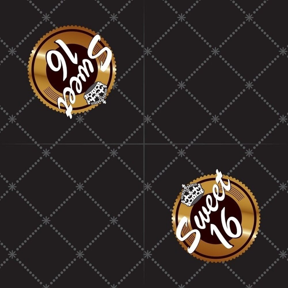 Serviette süß 16 schwarz-gold 20 Stücke Serviette süß 16 schwarz-gold 20 Stücke