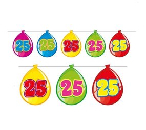 Folat Vlaggenlijn slinger Ballonvorm 25 jaar | 10 meter Folat Vlaggenlijn slinger Ballonvorm 25 jaar | 10 meter