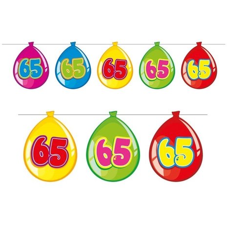 Flag line balloon form 65 years