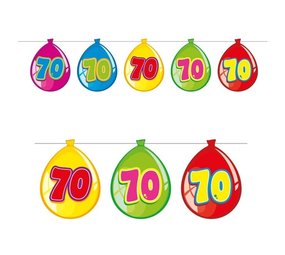 Folat Flag -Linie Ballon Form 70 Jahre