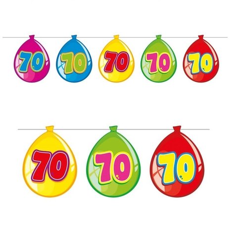 Folat Flag line Balloon form 70 years