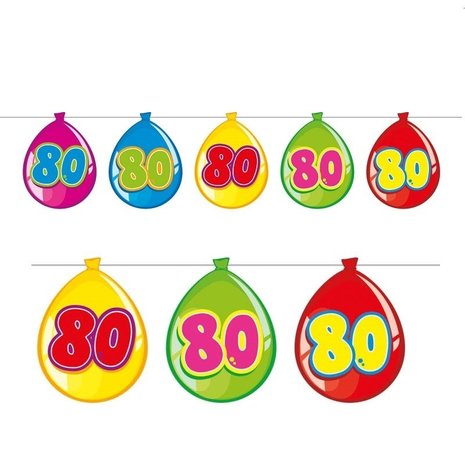 Flag line Balloon form 80 years Flag line Balloon form 80 years