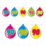 Flag -Linie Slingerballon Form 90 Jahre | 10 Meter