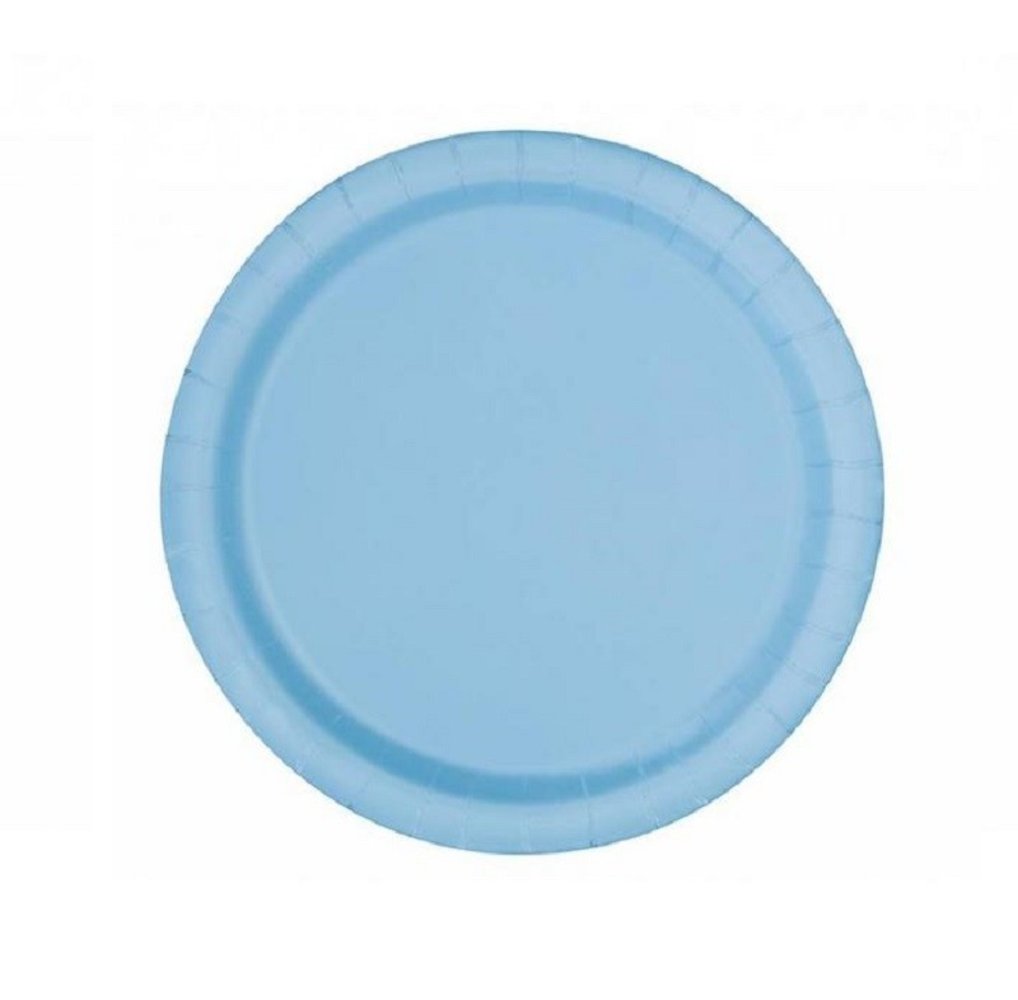 Unique Party Plates powder blue 23cm | 16 pieces Unique Party Plates powder blue 23cm | 16 pieces
