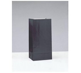 Unique Party Sac de fête Black Papier | 12 pièces