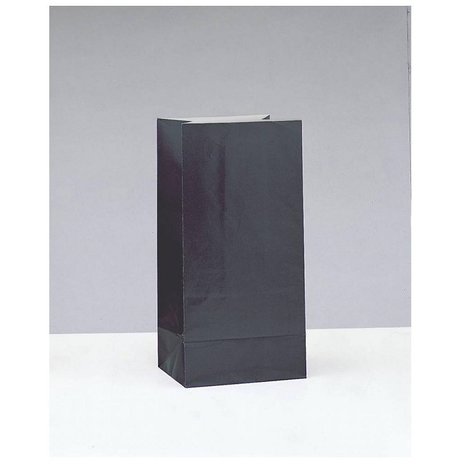 Unique Party Party bag black paper 12 pieces