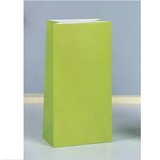 Feestzak lime groen papier | 12 stuks