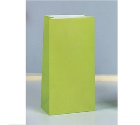 Party Bag Lime Green Paper | 12 Stücke