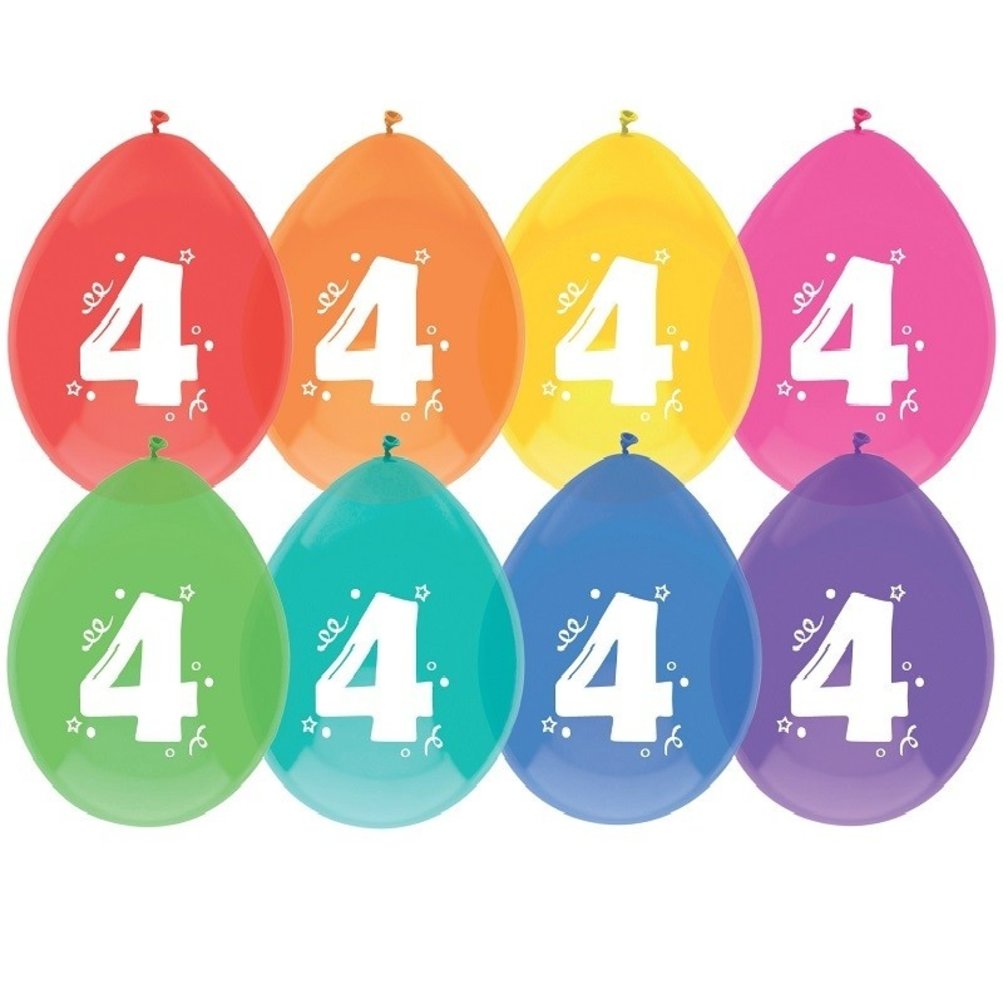 Luftballons 4 Jahre frische Farben 8 Stücke Luftballons 4 Jahre frische Farben 8 Stücke