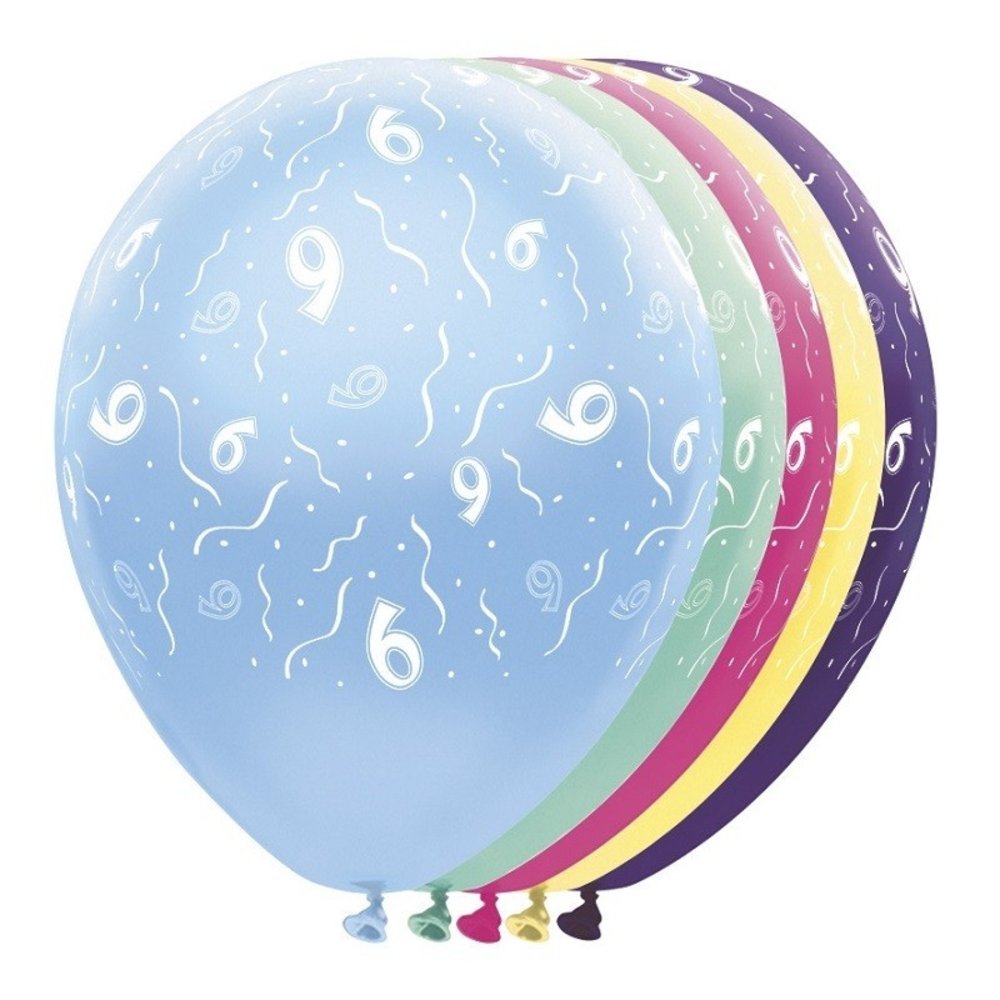 Folat Ballon métallique 9 ans | 5 pièces