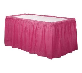 Tischrock dunkelrosa Plastik | 73 cm x 426 cm Tischrock dunkelrosa Plastik | 73 cm x 426 cm