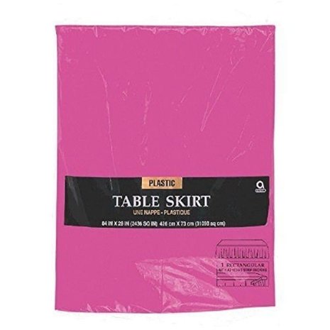 Table skirt Dark pink plastic | 73cm x 426cm Table skirt Dark pink plastic | 73cm x 426cm