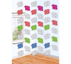 Hängen Dekoration 18 Jahre 6 Stück Stücke