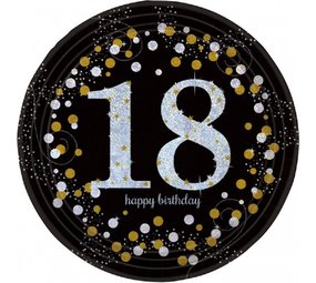Tableau noir 18 ans étincelant argent-or | 8 pièces Tableau noir 18 ans étincelant argent-or | 8 pièces
