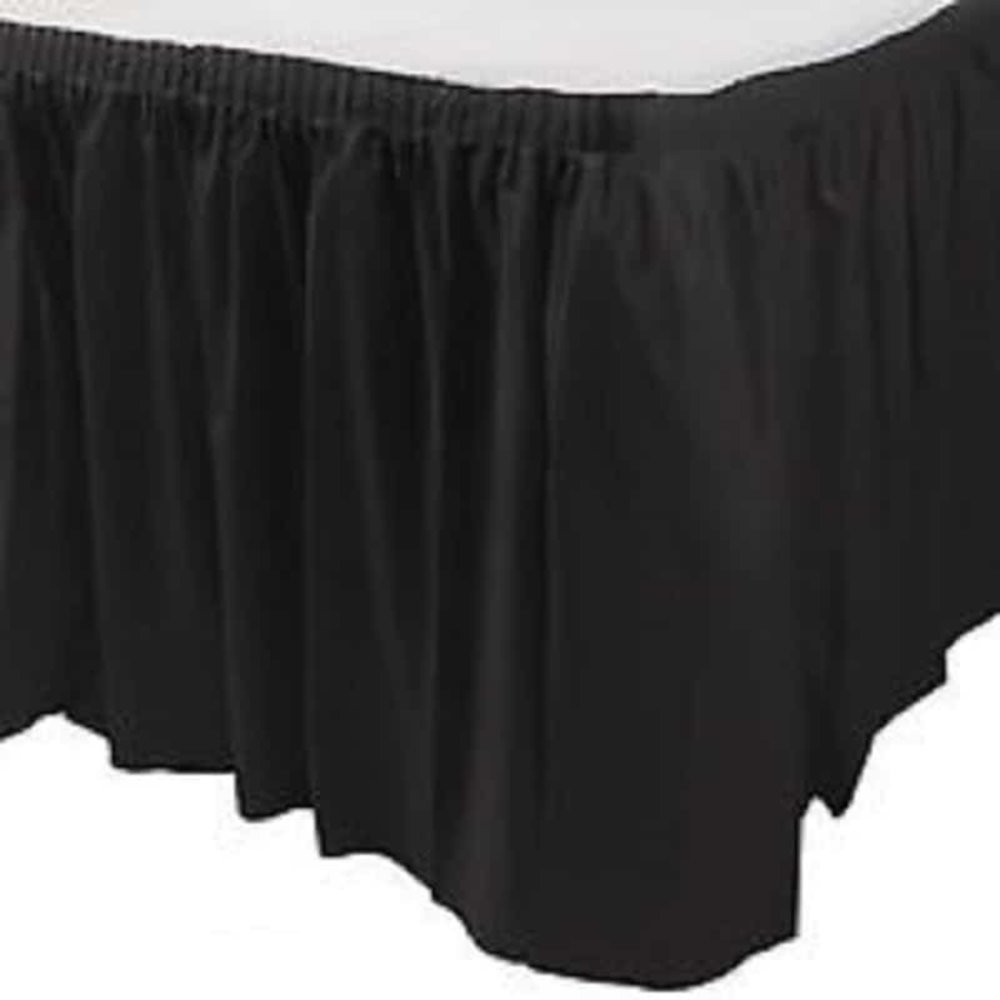 Table skirt black plastic | 73cm x 426cm