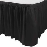 Tischrock schwarzer Plastik | 73 cm x 426 cm Tischrock schwarzer Plastik | 73 cm x 426 cm