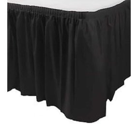Table skirt black plastic | 73cm x 426cm Table skirt black plastic | 73cm x 426cm
