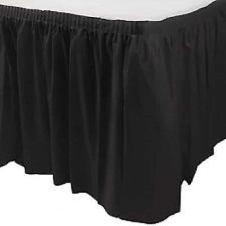 Table skirt black plastic | 73cm x 426cm
