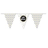 Flaggen Slinger Alles Gute zum Geburtstag Metallic Gold & amp; Schwarz